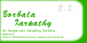 borbala karpathy business card